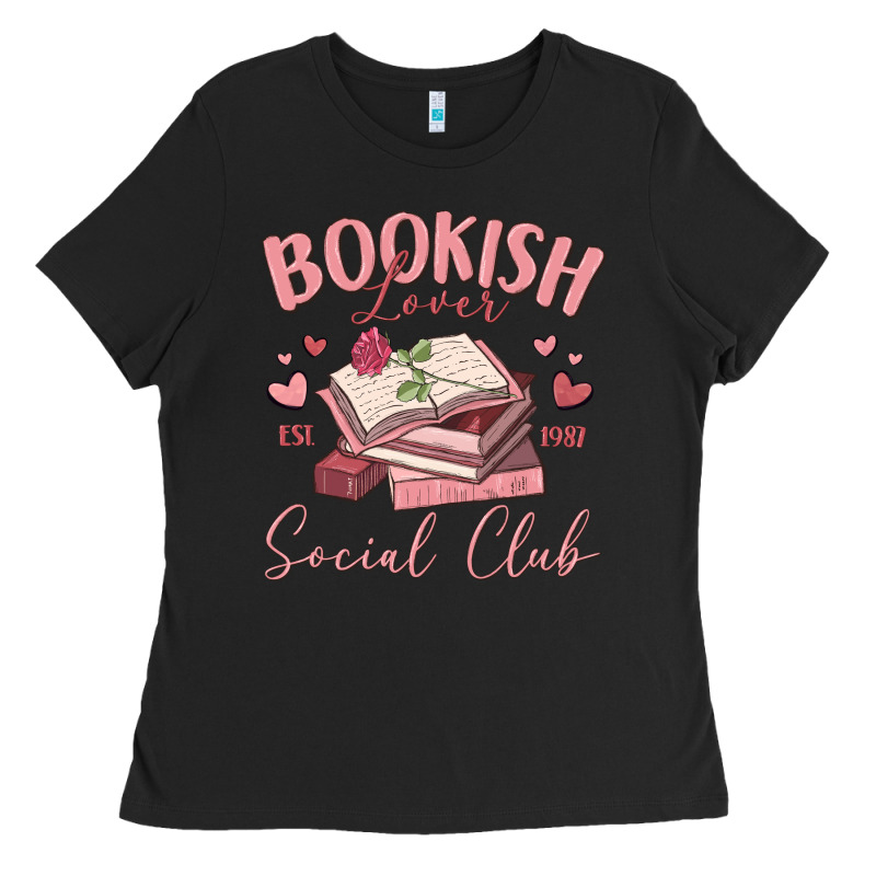 Bookish Lover Social Club Ladies Tee by MaliasSmallBusiness | Teevron