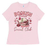 Bubblegum Pink bookish lover social club Ladies Tee - MaliasSmallBusiness