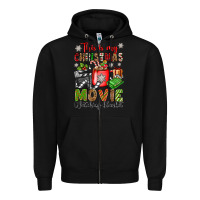Black this is my christmas movie watching blanket Zipper Hoodie - OliviaCreatesArt
