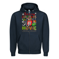 Navy this is my christmas movie watching blanket Zipper Hoodie - OliviaCreatesArt