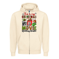 Sandshell this is my christmas movie watching blanket Zipper Hoodie - OliviaCreatesArt