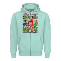 Seafoam this is my christmas movie watching blanket Zipper Hoodie - OliviaCreatesArt