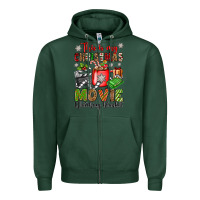 Sports Green this is my christmas movie watching blanket Zipper Hoodie - OliviaCreatesArt