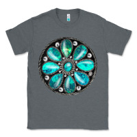 Charcoal Heather turquoise gemstone Classic Tee - JahusDesignShop