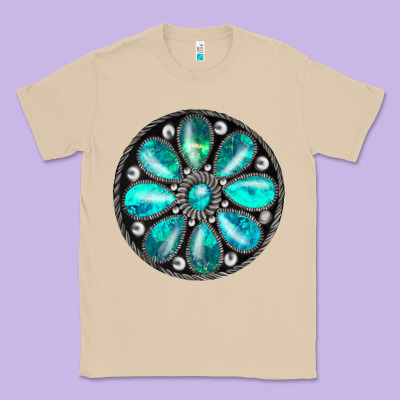 Turquoise Gemstone Classic Tee Designed By Jahusdesignshop