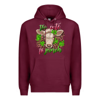 Burgundy too cute to pinch charolais calf Premium Hoodie - RanaPortraitStore