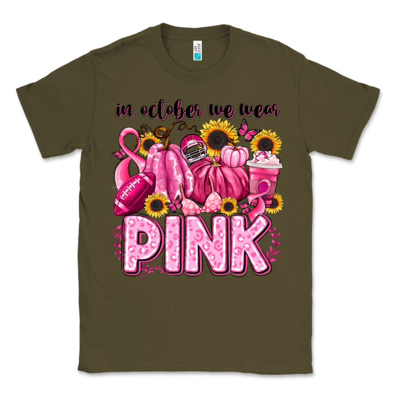 In October We Wear Pink Football Classic Tee by LillyAllenDesigns | Teevron