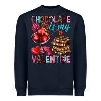 Navy Chocolate is my valentine Valentine's Day Heavyweight Sweatshirt - HowdyJamesFarm