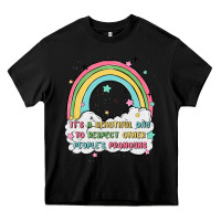 Black beautiful day to respect pronouns Heavy Core Tee - MaliasSmallBusiness