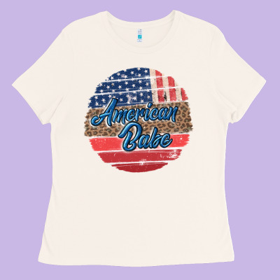 Leopard Merica Ladies Tee Designed By Maliassmallbusiness