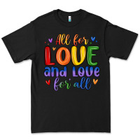 Black all for love and love for all Premium Tee - MaliasSmallBusiness