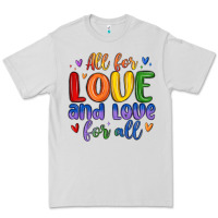 Dove Grey all for love and love for all Premium Tee - MaliasSmallBusiness