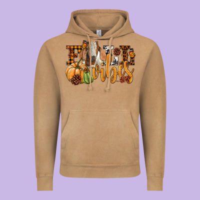 Fall Vibes Boer Goat Vintage Hoodie Designed By Lillyallendesigns