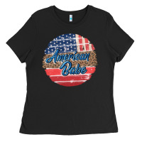 Black leopard merica Ladies Tee - MaliasSmallBusiness