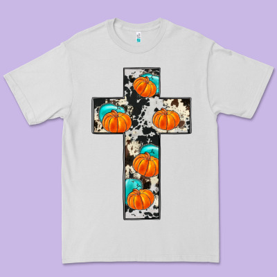 Pumpkin Cross Premium Tee Designed By Jahusdesignshop