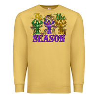 Antique Gold Tis The Season Crawfish Mardi Gras Premium Sweatshirt - FaDigitalArtStudio
