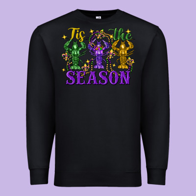 Tis The Season Crawfish Mardi Gras Premium Sweatshirt Designed By Fadigitalartstudio