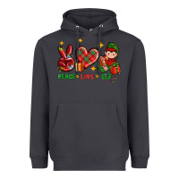 Smoke Peace Love Elf Christmas Heavyweight Hoodie - BundleAndBundleShop