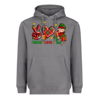Storm Peace Love Elf Christmas Heavyweight Hoodie - BundleAndBundleShop