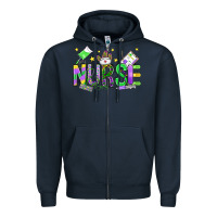 Navy mardi gras nurse Zipper Hoodie - OliviaCreatesArt