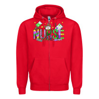 Red mardi gras nurse Zipper Hoodie - OliviaCreatesArt
