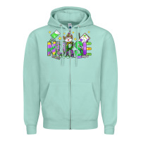 Seafoam mardi gras nurse Zipper Hoodie - OliviaCreatesArt