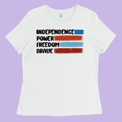 Indepence Power Freedom Brave Ladies Tee Designed By Maliassmallbusiness
