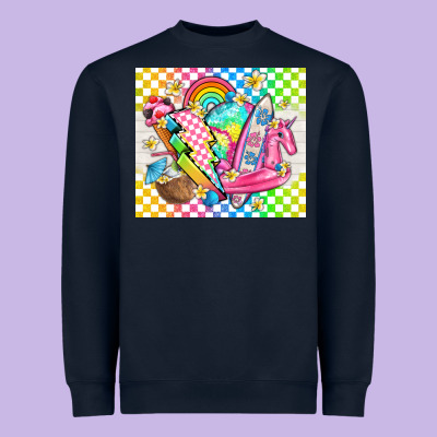 Retro Summer Heavyweight Sweatshirt Designed By Tumblerdesignbyshophia