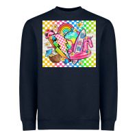 Navy retro summer Heavyweight Sweatshirt - TumblerDesignByShophia