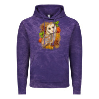 Cloud Purple Fall Owl Vintage Hoodie - LillyAllenDesigns