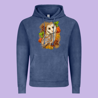 Fall Owl Vintage Hoodie Designed By Lillyallendesigns