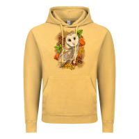 Vintage Mustard Fall Owl Vintage Hoodie - LillyAllenDesigns