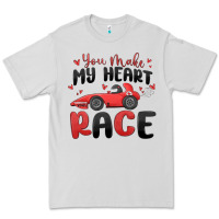 Dove Grey you make my heart race valentine's day Premium Tee - MaliasSmallBusiness