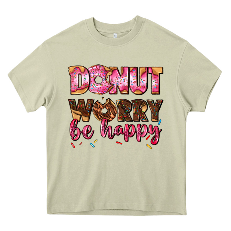 Donut Worry Be Happy Heavy Core Tee by AdoDesignShop | Teevron