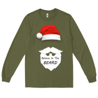 Army Green Believe In The Beard Long Sleeve Tee - Bettercallsaul