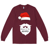 Burgundy Believe In The Beard Long Sleeve Tee - Bettercallsaul