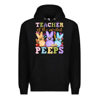 Black Easter Day Teacher of the sweetest peeps Premium Hoodie - OliviaCreatesArt