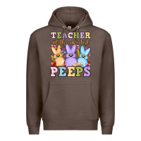 Coffee Easter Day Teacher of the sweetest peeps Premium Hoodie - OliviaCreatesArt