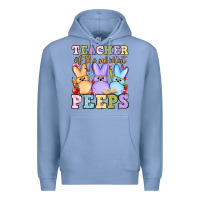 Colony Blue Easter Day Teacher of the sweetest peeps Premium Hoodie - OliviaCreatesArt