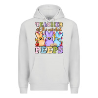 Dove Grey Easter Day Teacher of the sweetest peeps Premium Hoodie - OliviaCreatesArt