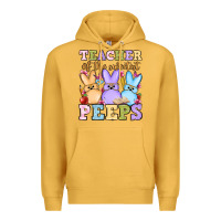 Mustard Easter Day Teacher of the sweetest peeps Premium Hoodie - OliviaCreatesArt