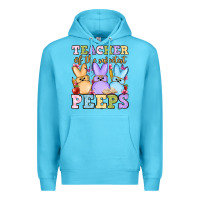 Ocean Blue Easter Day Teacher of the sweetest peeps Premium Hoodie - OliviaCreatesArt
