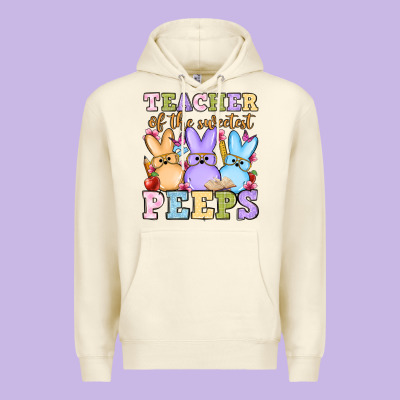 Easter Day Teacher Of The Sweetest Peeps Premium Hoodie Designed By Oliviacreatesart