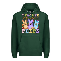 Sports Green Easter Day Teacher of the sweetest peeps Premium Hoodie - OliviaCreatesArt