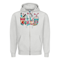 Dove Grey teacher coffee cups Zipper Hoodie - OliviaCreatesArt