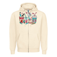 Sandshell teacher coffee cups Zipper Hoodie - OliviaCreatesArt