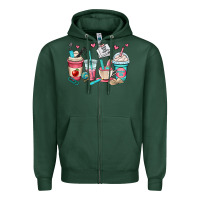 Sports Green teacher coffee cups Zipper Hoodie - OliviaCreatesArt