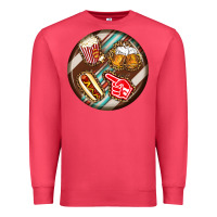 Cardinal american football round earrings Premium Sweatshirt - BundleAndBundleShop