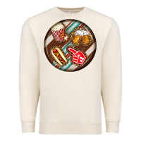 Sandshell american football round earrings Premium Sweatshirt - BundleAndBundleShop