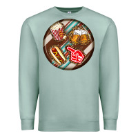 Seafoam american football round earrings Premium Sweatshirt - BundleAndBundleShop